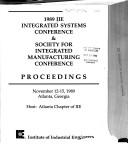 Cover for 1989 IIE Integrated Systems Conference & Society for Integrated Manufacturing Conference: Proceedings 