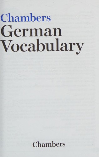 Cover for Chambers German vocabulary