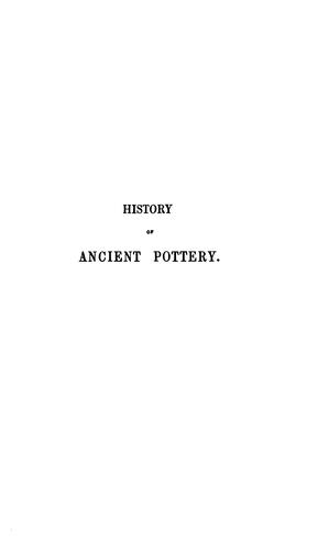 Cover for History of ancient pottery.