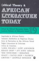 Cover for Critical theory & African literature today