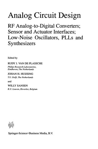 Cover for Analog Circuit Design