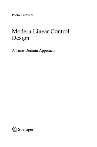 Cover for Modern Linear Control Design