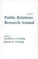 Cover for Public Relations Research Annual