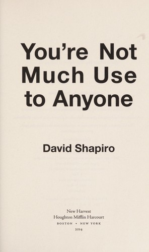 Cover for You're not much use to anyone