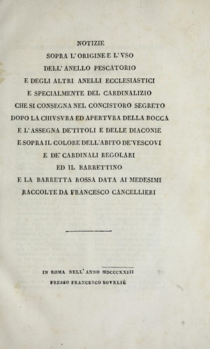 Cover for Notizie istoriche delle stagioni e de' siti diversi in cui sono stati tenuti i conclavi nella città di Roma