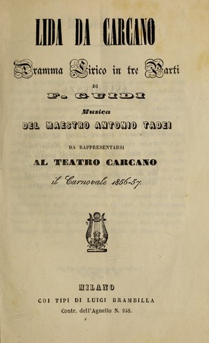 Cover for Lida da Carcano