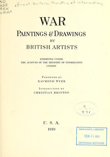 Cover for War paintings & drawings by British artists