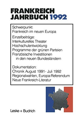 Cover for Frankreich-Jahrbuch 1992