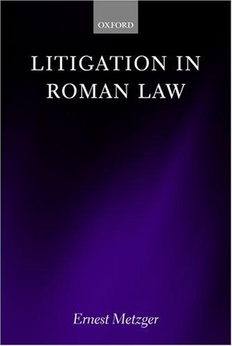Cover for Litigation in Roman Law