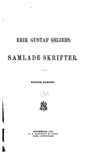 Cover for Erik Gustaf Geijers Samlade Skrifter
