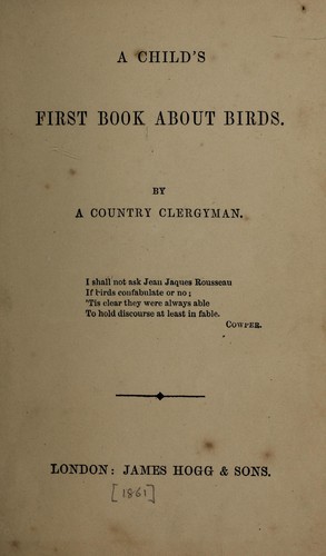 Cover for A Child's first book about birds.