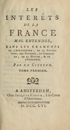 Cover for Les intérêts de la France mal entendus