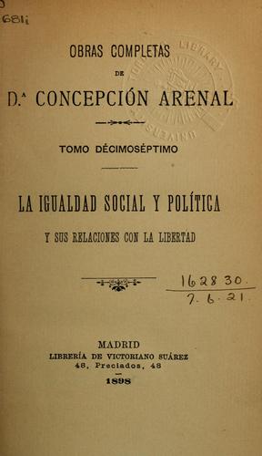 Cover for La igualdad social y politica