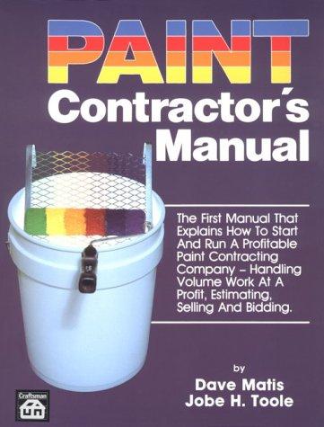 Cover for Paint contractor's manual