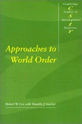 Cover for Approaches to world order