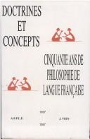 Cover for Doctrines et concepts, 1937-1987