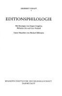 Cover for Editionsphilologie