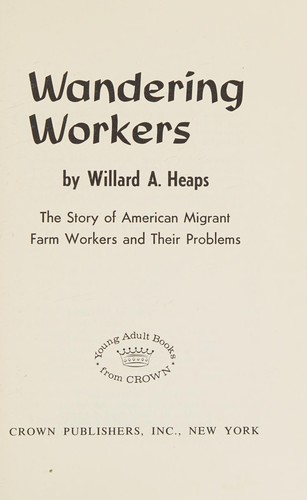 Cover for Wandering workers