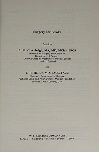 Cover for Surgery for Stroke