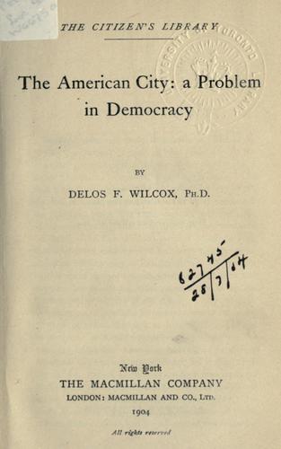 Cover for The American city