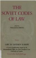 Cover for The Soviet codes of law