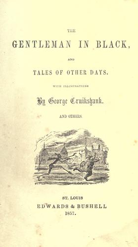 Cover for The gentleman in black and tales of other days