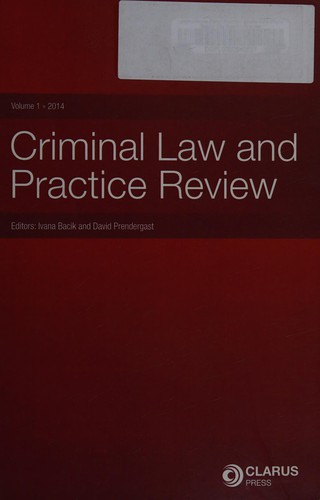 Cover for Criminal law and practice review
