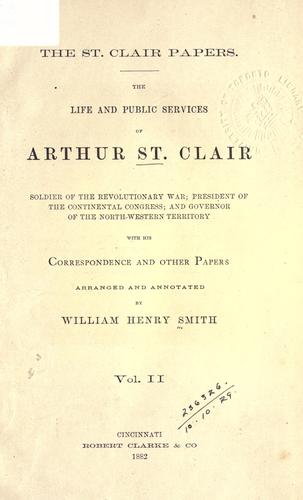 Cover for The St. Clair papers