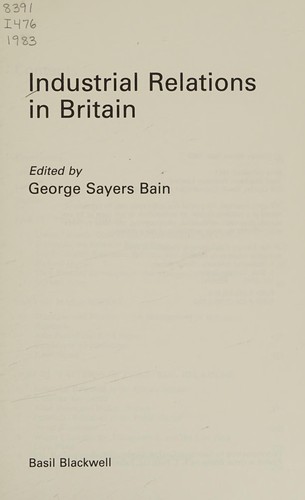 Cover for Industrial relations in Britain