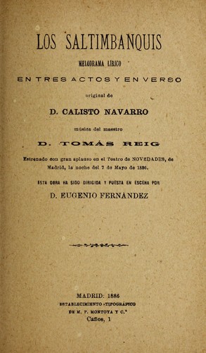 Cover for Los saltimbanquis