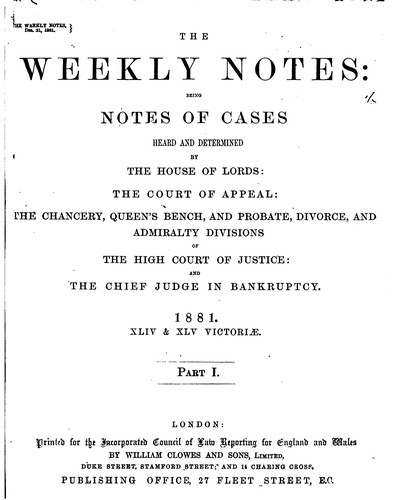 Cover for The Weekly Notes