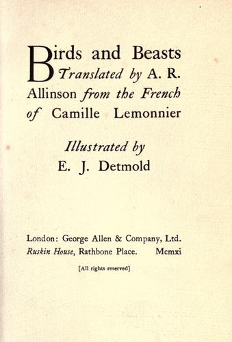 Cover for Birds and beasts
