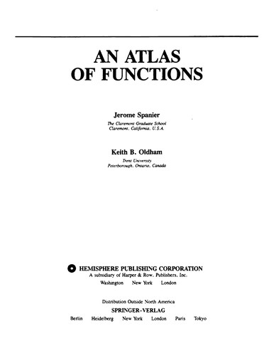 Cover for An atlas of functions