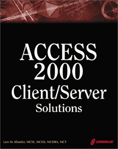 Cover for Access 2000 Client/Server Solutions