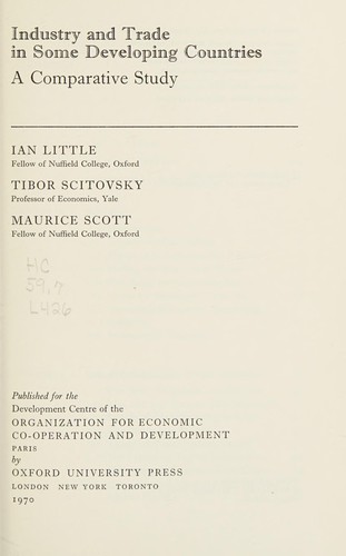 Cover for Industry and trade in some developing countries