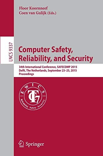 Cover for Computer Safety, Reliability, and Security