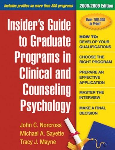 Cover for Insider's Guide to Graduate Programs in Clinical and Counseling Psychology