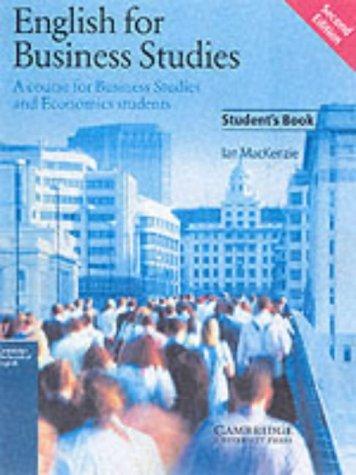 Cover for English for Business Studies Student's book