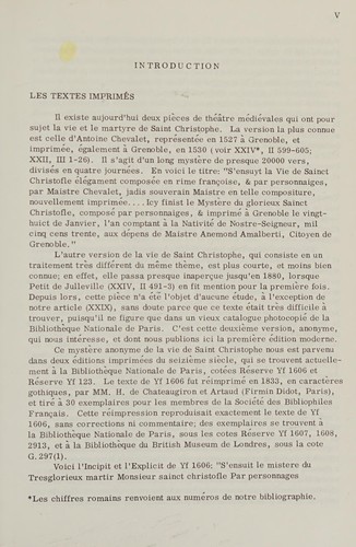 Cover for Le Mystère de Saint Christofle