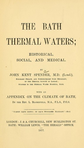 Cover for The Bath thermal waters