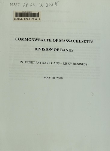 Cover for Internet payday loans