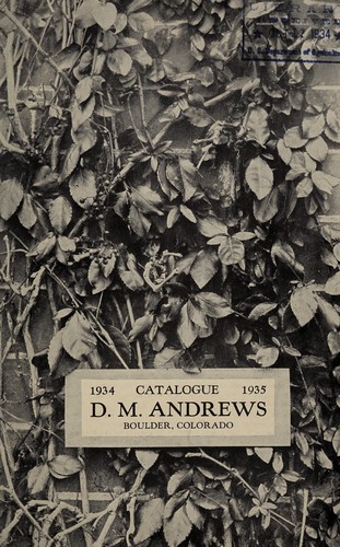 Cover for 1934-1935 catalogue