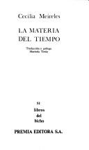 Cover for La materia del tiempo