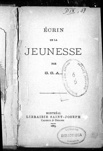 Cover for Écrin de la jeunesse