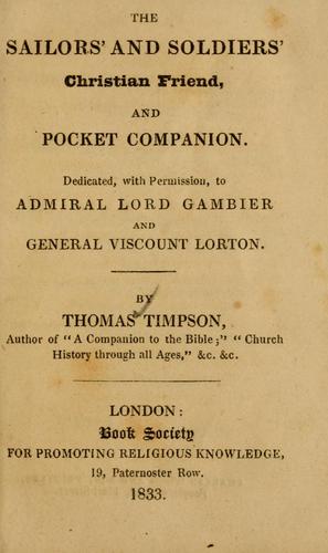 Cover for The sailors' and soldiers' Christian friend, and pocket companion