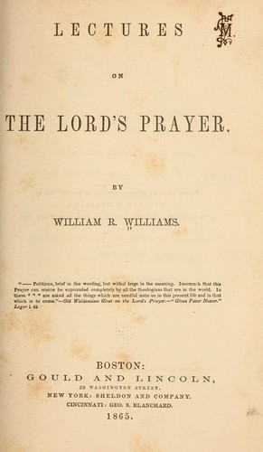 Cover for Lectures on the Lord's prayer