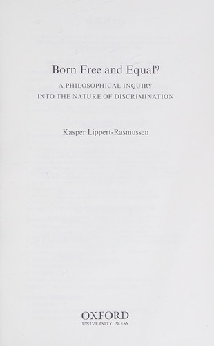 Cover for Born Free and Equal?