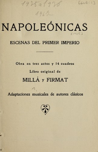 Cover for Napoleónicas