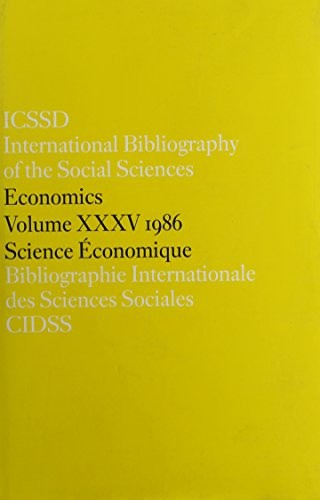 Cover for International Bibliography of Economics.