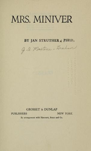 Cover for Mrs. Miniver